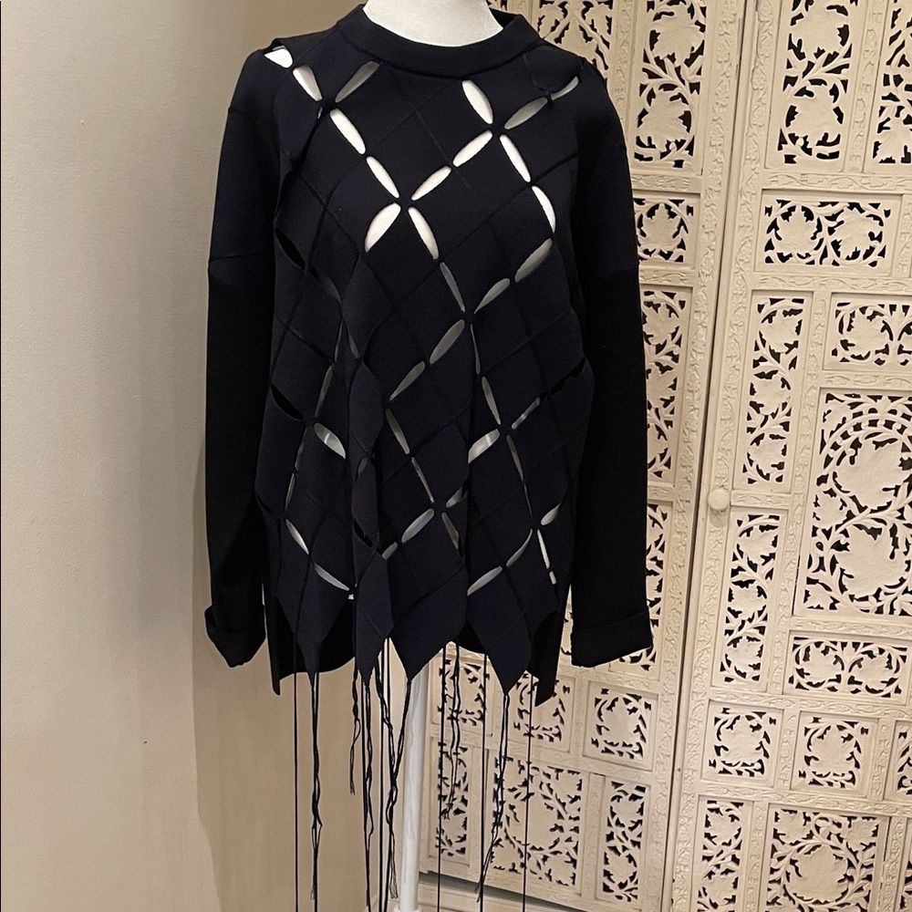 Proenza Schouler navy blue thick wool Knit Sweater
